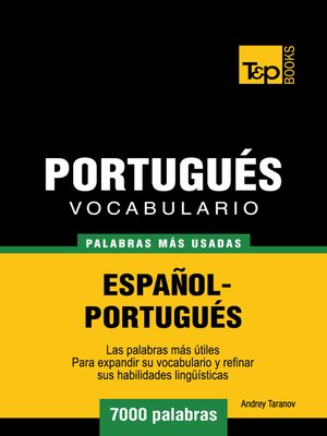 cover image of Vocabulario Español-Portugués